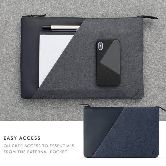 Native Union Stow Slim Laptop Sleeve Case Black Gray - Picture 1 of 7